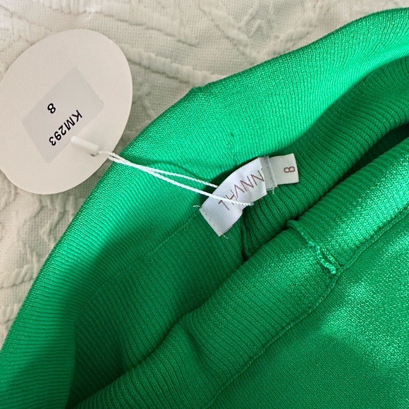 Green halter tank and pant 2 piece ribbed matching set - Picture 7 of 12